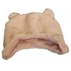 Addie & Tate Pink Faux Fur Fleece Toddler Winter Hat Cap Ears Soft Fuzzy